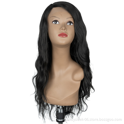 24'' Long Body Wave Wholesale Heat Resistance Synthetic Wig High Temperature Side Part Lace Front Synthetic Hair Wigs for woman